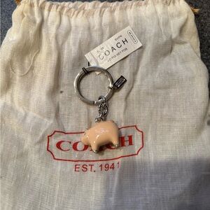 💙 SOLD on Depop - NWT COACH Pig Keychain / Charm